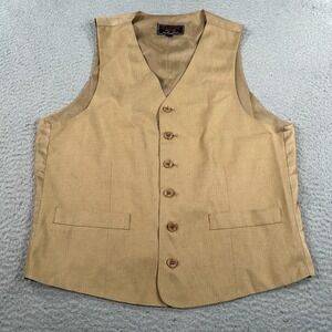 Jean Paul Exclusive Vest Mens 38S Brown Suit Jacket Six Button Milan Italy